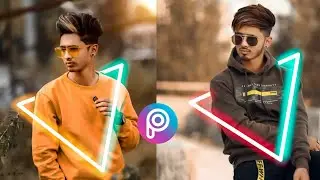 PicsArt Dual Tone Colour Editing Trick  || Glowing Triangle Editing || PicsArt Editing