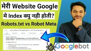 Why Your Website post or Content not index in Google ,Robots.Txt vs Meta Robot File