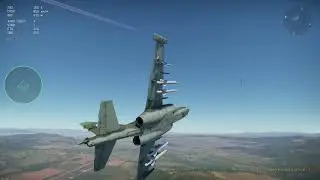 Су-25 учебная работа по целям, захват цели, полёт ракеты УРВВ (управляемая ракета воздух-воздух).