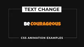 CSS Text Change Animation | CSS Text Animation
