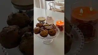 weather is feeling cooler so I decided to bake pumpkin muffins🧸🍁 