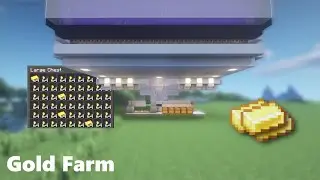 Compact And Automatic AFK Overworld Gold Farm | 1.16