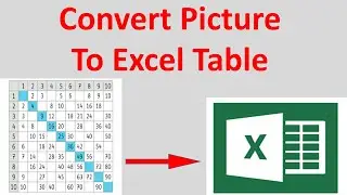 Convert Picture To Excel Table