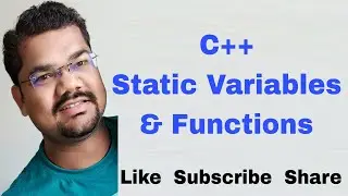 Static Data Member and Static Member Functions in C++ |  Static Variables & Methods in C++ OOPS