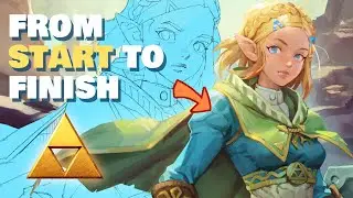 MY FULL PAINTING PROCESS - painting walkthrough 🧝‍♀️ 