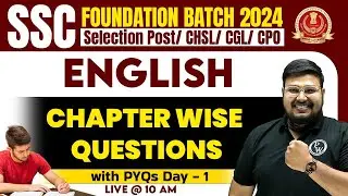 SSC Selection Post English | Chapter wise Questions PYQ | SSC CGL, CHSL, CPO | Bhragu Sir English