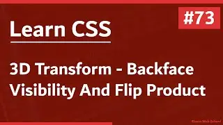 Learn CSS In Arabic 2021 - #73 - 3D Transform - Backface Visibility And Flip Product