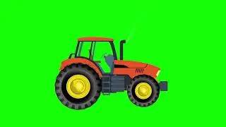 Green Screen Tractor Animation and Sound Effect