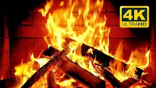 🔥 Cozy Fireplace 4K (12 HOURS). Fireplace with Crackling Fire Sounds. Fireplace Burning 4K