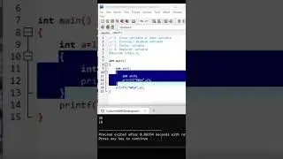 Class 32 | Local or Auto Variable in C Programming  | #shorts #shortsvideo