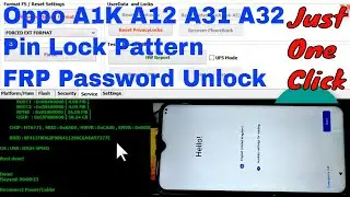 Oppo A1K A12 A31 A32 Pin Lock Pattern frp Password Unlock  one click | gsm indus