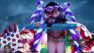 Tekken 7. Продолжаем нубить на Хво #46. Ранговая игра. Огребаю от Ганрю, и первая "отмена матча".