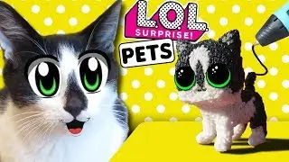 КУКЛЫ ЛОЛ КОТ МАЛЫШ и КРОЛИК БАФФИ! наши LOL PETS! LOL SURPRISE 3Д РУЧКОЙ ! ИГРУШКИ СВОИМИ РУКАМИ