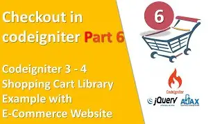 Codeigniter Shopping Cart with Ajax jQuery | checkout in codeigniter using PHP mysql ajax and jQuery