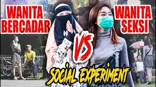 WANITA SEKSI VS WANITA BERCADAR (Social Eksperiment On Publik) - Diary Aryani