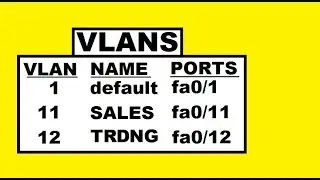 Packet Tracer (12): Create VLANs & assign Names and Ports to them