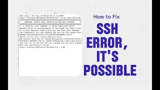 How to Fix SSH Error: IT IS POSSIBLE THAT SOMEONE IS DOING SOMETHING NASTY!