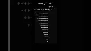 printing pattern part 5 | c programming | 