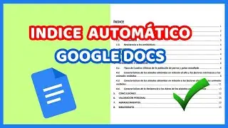 👉Como hacer un INDICE AUTOMÁTICO en GOOGLE DOCS 2024 (FACIL Y RAPIDO)