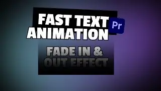 Make Text FADE IN & OUT in Premiere Pro (EASY Tutorial)