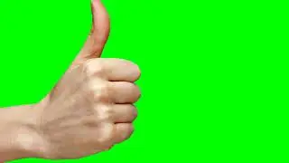 Thumbs Up Sign Green screen Copyright free