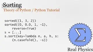 Sorting in Python (Theory of Python) (Python Tutorial)