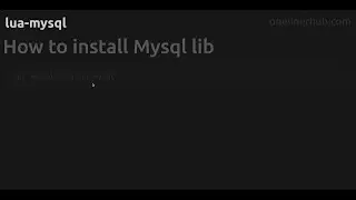 How to install Mysql lib 