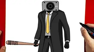 How to Draw Speaker Man Baseball Bat - Skibidi Toilet