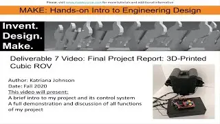 Katriana Johnson: Cubic ROV (Remotely Operated Underwater Vehicle)