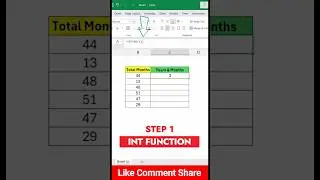 Converting Months into Years and Months #exceltips