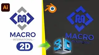 2D to 3D I Blender Logo To 3D  In Simple Steps