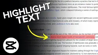 How to Make Highlight Text in CapCut