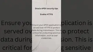 Oracle APEX Security Tips