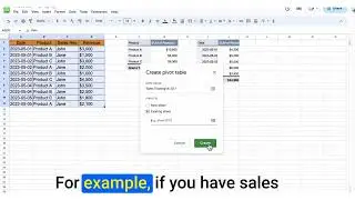 Google Sheets - Pivot tables - Streamline Your Sales Tracking with Pivot Tables in Google Sheets