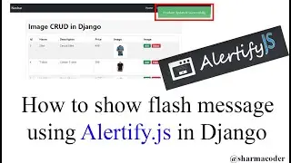 How to show flash message using alertify in django | Alertify js in Django