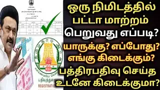 ஒரு நிமிடத்தில் பட்டா மாற்றம் பெறுவது எப்படி patt acitta |patta transfer | how to apply patta online