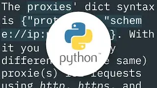 Proxies with Python 'Requests' module