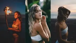 Creative Natural Light Portrait Shoot in Bali - 3 Scenes at Sunset