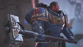 Ultramarine using a Warhammer in Warhammer 40K - Space Marine 2 Gameplay