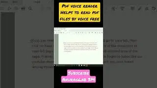 How do I enable voice reader on PDF? Voice Book Reader for PC | How to listen PDF audio #shorts #pdf