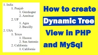 How to create Dynamic Tree View in PHP