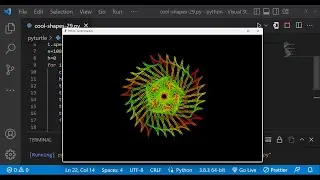 Python Turtle Graphics - 39 | Cool Shape Drawing | Python Turtle Video | Learnonpy | @Python_Shorts