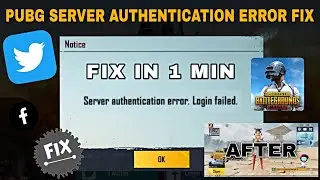Fixed Server authentication error login failed Pubg Mobile twitter Login Problem Solve