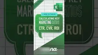 Excel Tips , Calculate CTR, CVR & ROI