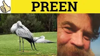 🔵Preen Meaning - Preen Examples - Preen Defined - Preened Preening Preen