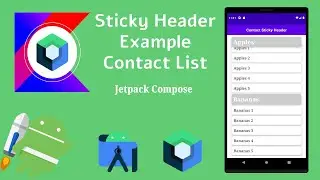 How to implement Sticky Header - Contact List in Jetpack Compose | Android | Kotlin | Make it Easy