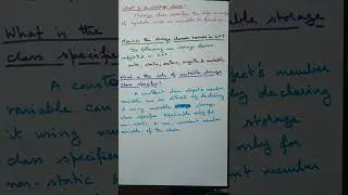 C++ interview question and answer