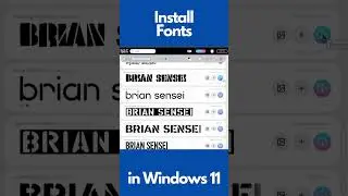 Install Fonts in Windows 11 #shorts