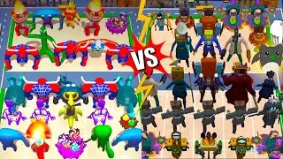 Merge Color Friends Mods Vs Toilet Monster Merge War, Merge Battle Gameplay