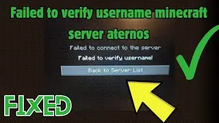 How to Fix failed to verify username minecraft server aternos